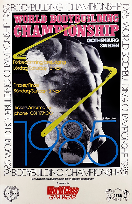 Poster för Bodybuilding Championship 1985.