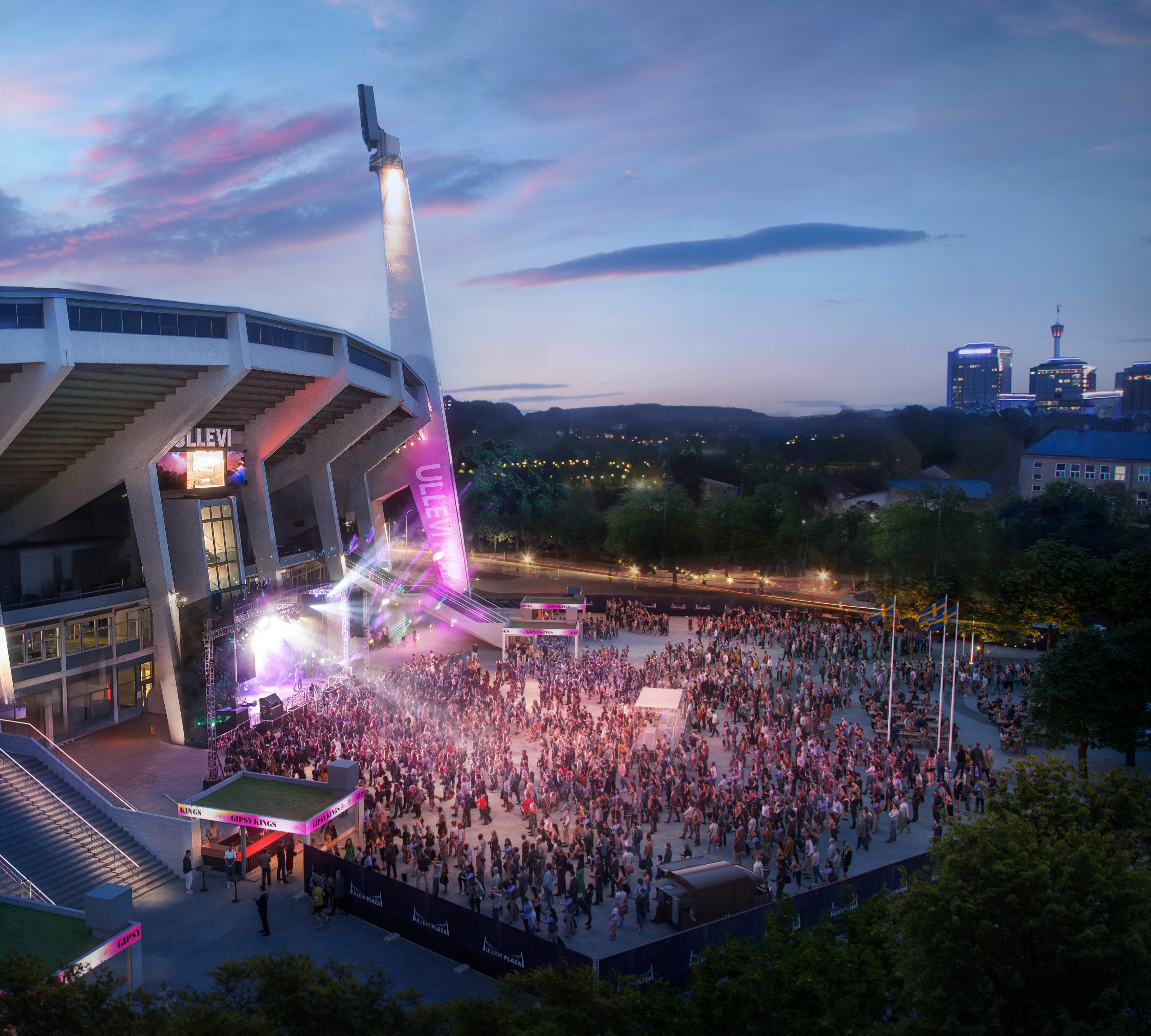 Visionsbild av Ullevi Plaza