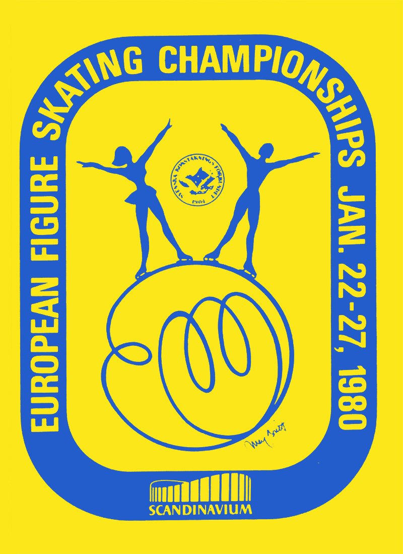 Poster för european figure skating championships.