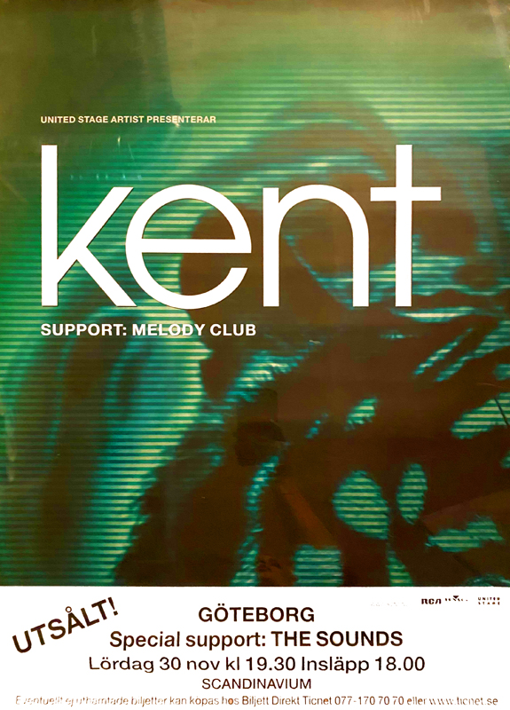 Poster för konsert med Kent.