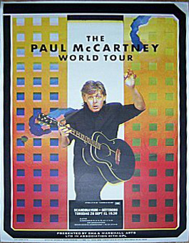 Poster för Paul Mccartney World Tour.