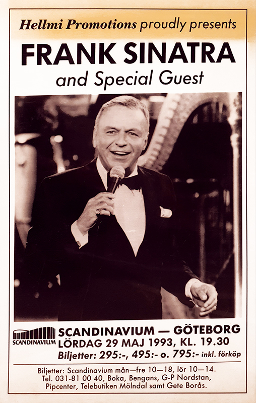 Poster för konsert med Frank Sinatra.