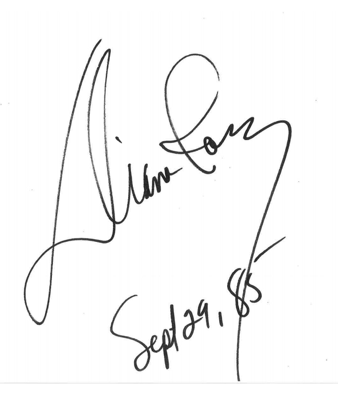 Diana Ross autograf.