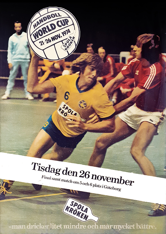 Evenemangsposter. Handboll World Cup. Tisdag den 26 november. Final samt match om 5 och 6 plats i Göteborg.