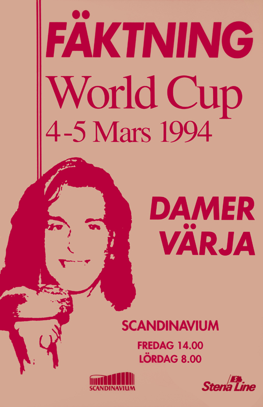 Poster för fäktning world cup.