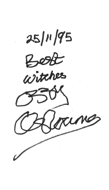 Ozzy Osbournes autograf. Best wishes Ozzy Osbourne.