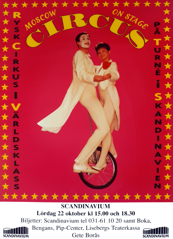 Poster för ett cirkusevenemang.