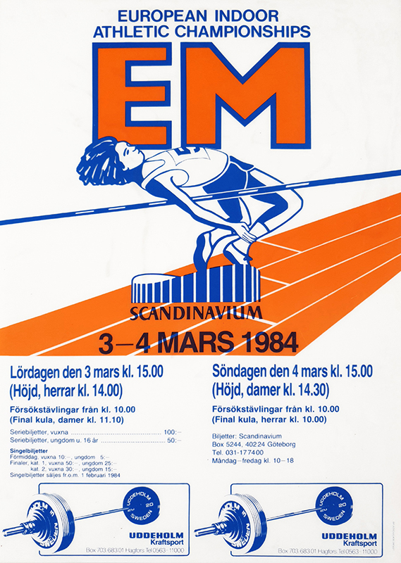 Poster för European Indoor athletic championship.