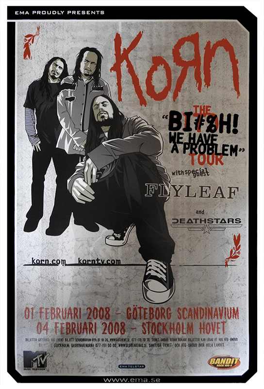 Poster för konsert med Korn.