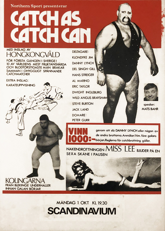 Poster för evenemanget Catch as catch can 1 oktober 1972.