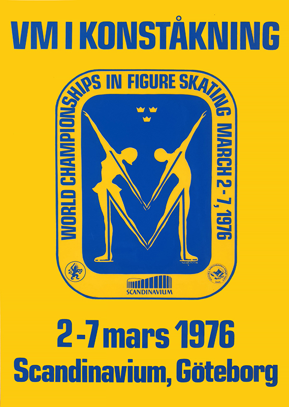 Evenemangsposter. VM i konståkning 2-7 mars 1976.