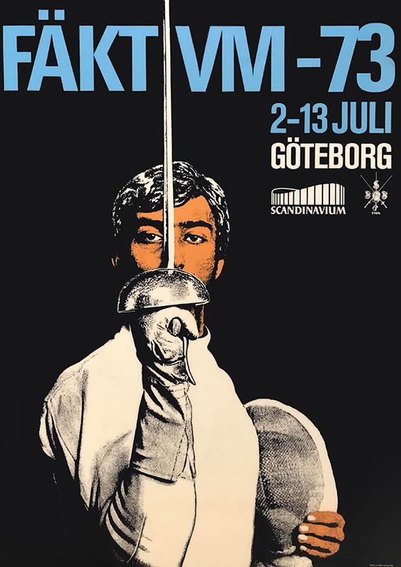 Evenemangsposter. Fäkt-VM 73. 2-13 juli. Göteborg.