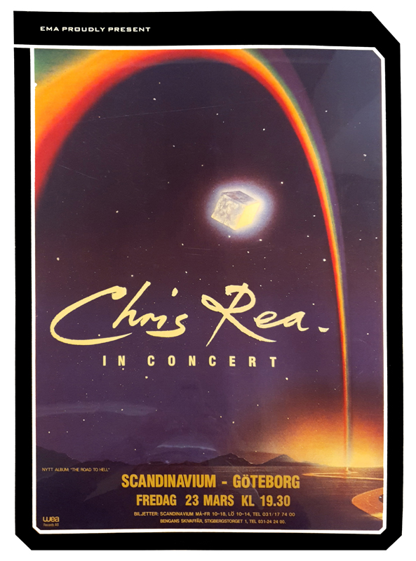 Poster för konsert med Chris Rea.