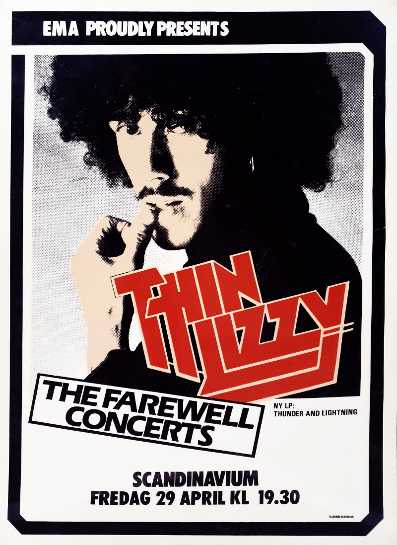 Poster för Thin Lizzys The Farewell concerts.